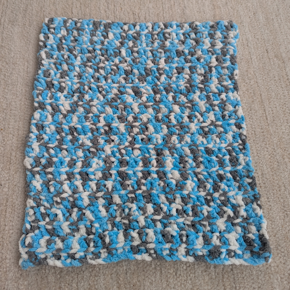 Handmade Crocheted Baby Carseat Blanket - Bernat Blanket Yarn